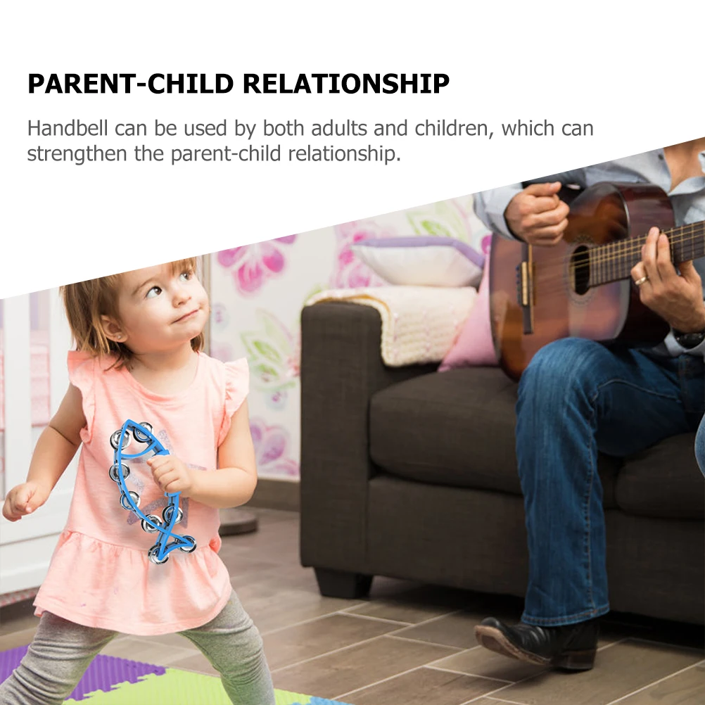 4 Uds. Instrumento Musical de anillo de mano para niños, juguete de percusión para bebés, pandereta portátil para niños puesta en escena