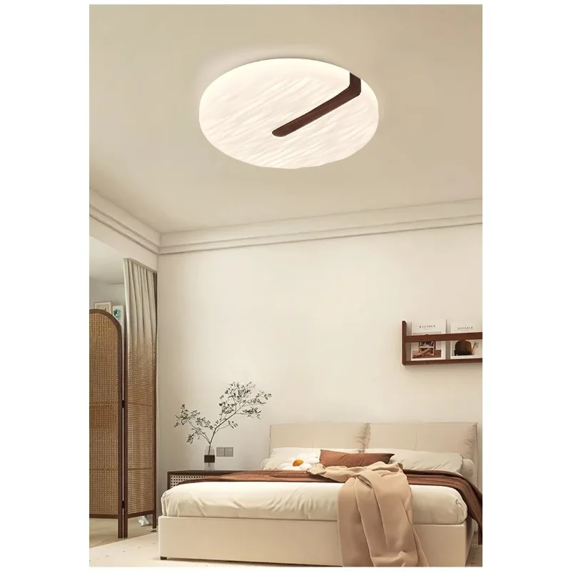 Mid-Century Water Ripple Texture Ceiling Light, Eye-friendly LED Japandi Ceiling Lamp for Bedroom Living Room Balcony Corridor