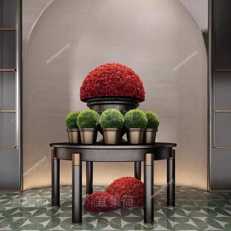 Hotel lobby, entrance flower table, decoration table, entrance round table, sales office, clubhouse end viewing platform