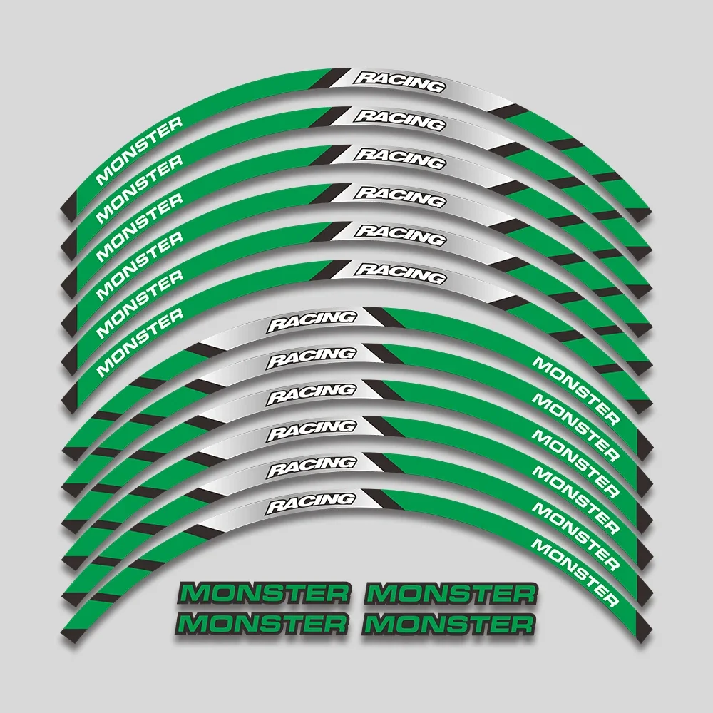 

Высокое качество, 12 наклеек на внешний обод с толстыми краями, полосатые наклейки на колеса для DUCATI MONSTER 695 696 795 796 1100 1100S 797 821