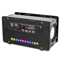 DIY Bluetooth Speaker Kit LED FM Radio USB Mini Home Sound Amplifier with Digital Display Soldering Project(Black)