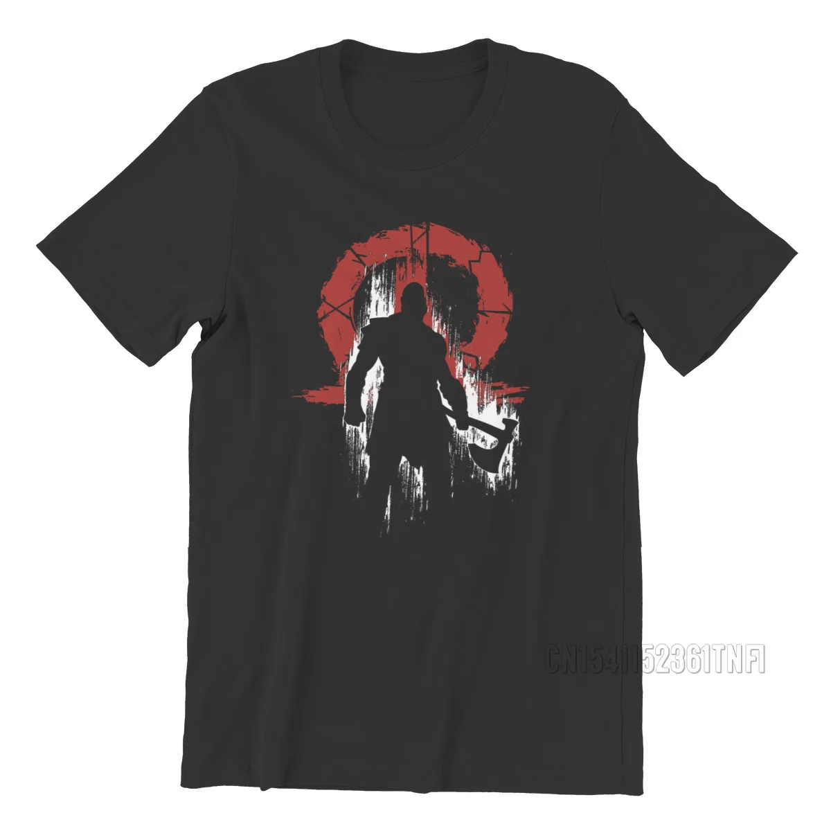 Kratos Silhouette God Of War Game T Shirt Vintage Male Grunge Big Size O Neck Tee Shirt Big Sales Harajuku Men\'s Tops