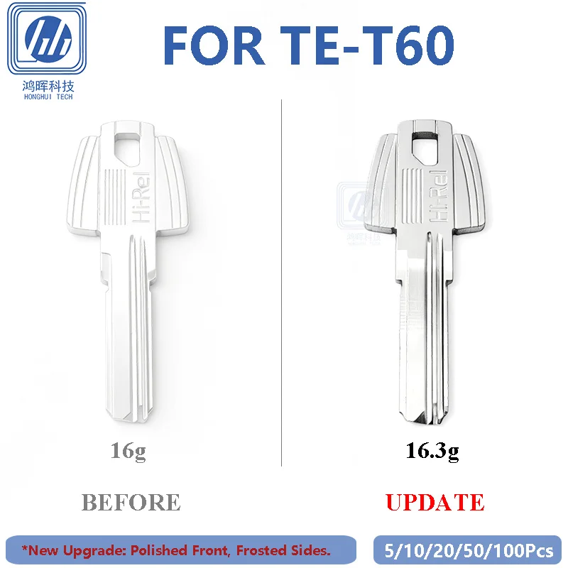 5-100 Pcs Security Key Blanks Hi-Rel Pass Key for Tesa Te-T60 Door Lock Home House Bedroom Desk Elevator Padlock Locksmith Tool