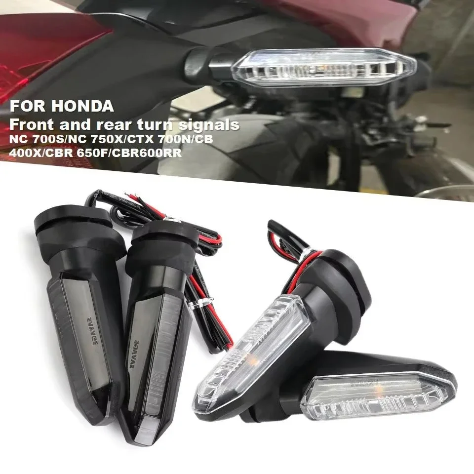 

Front and Rear Turn Signal Light For HONDA CB500F CB500X CB650F CBR500R NC750 MSX 125 Grom CRF250L/300L Motorcycle LED Flasher