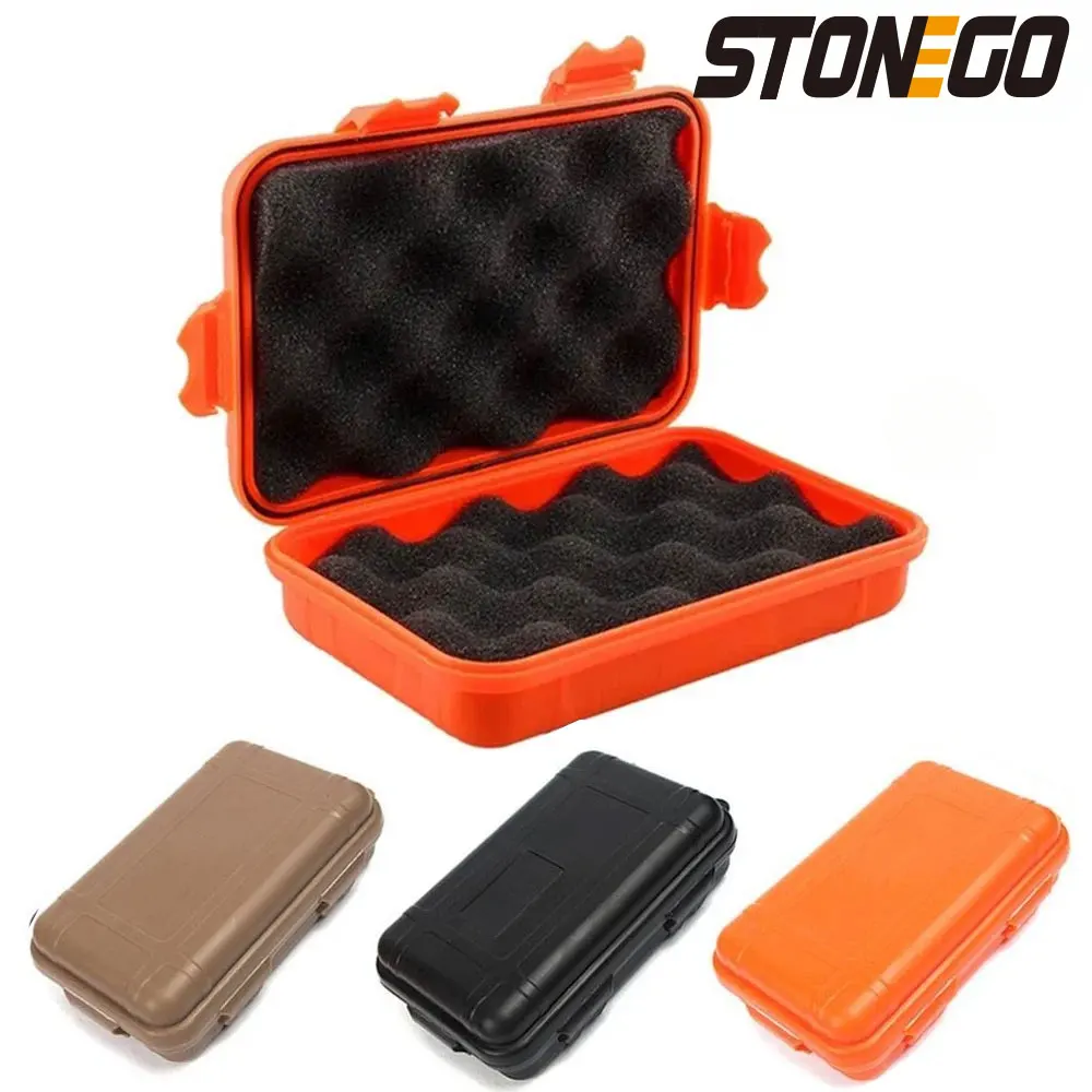 Stonego1PC Pressure Hard Disk Storage Box Using Tactical Outdoor Size Container Shock Proof Equipment Tool Tank Storage Survival