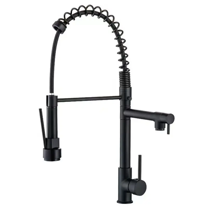 B23B Dual-Mode Kitchen Faucet With Pull Down Sprayer Commercial Style Sprays Kitchen Sink Faucet With Swivel Spout