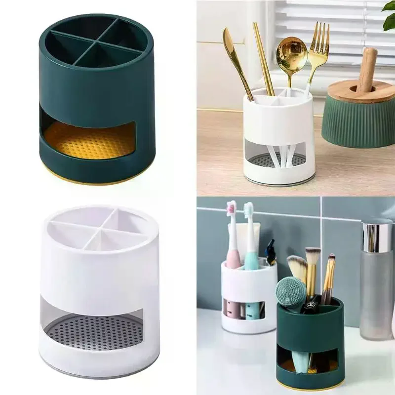 Electric Toothbrush Holder Plastic Storage Organizer Bathroom Toothpaste Holder Cup Box With Drain Holes Bathroom Accessories