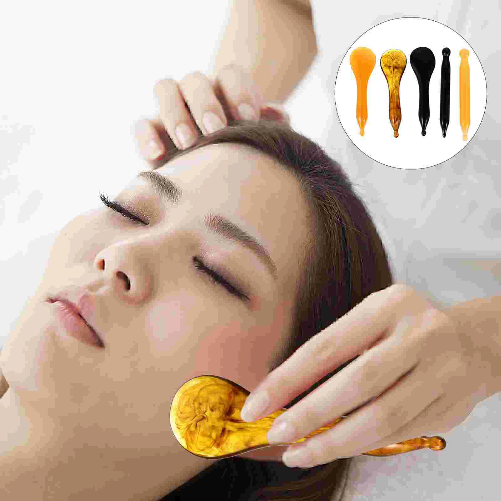 

5pcs Resin Scrapping Tools Multi-function Facial Scrapping Bars Massage Bars guasha tool eye massage stick