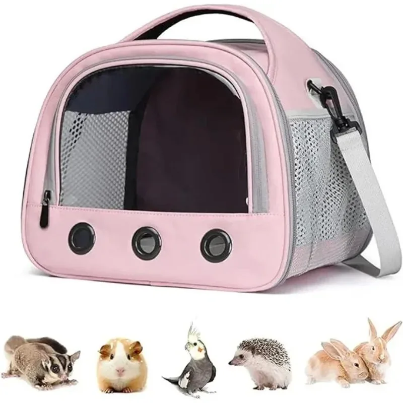 

Portable Small Animal Carrier Bag Guinea Pig Carrier Cage Pet Carrier for Hamster Hedgehog Parrots Rat and Other Small Animals