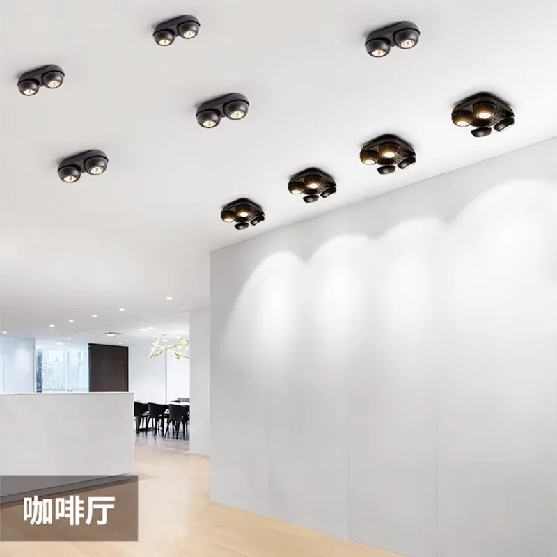 تصميم شمالي قابل للطي يدور 360 درجة °   LED النازل 10 واط 15 واط 20 واط 30 واط 40 واط COB LED مصباح السقف بقعة AC90-260V بقعة المطبخ