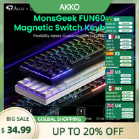 Akko MonsGeek FUN60 Mechanical Keyboard Magnetic Switch 60% Gaming Keyboards Rapid Trigger 0.01mm 8K ARGB HE/TMR Custom Keyboard
