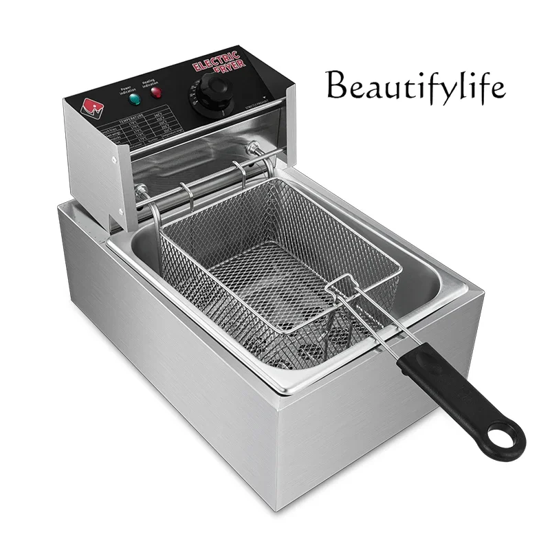 Commercial electric fryer double cylinder electric heating French fries fritters special equipment