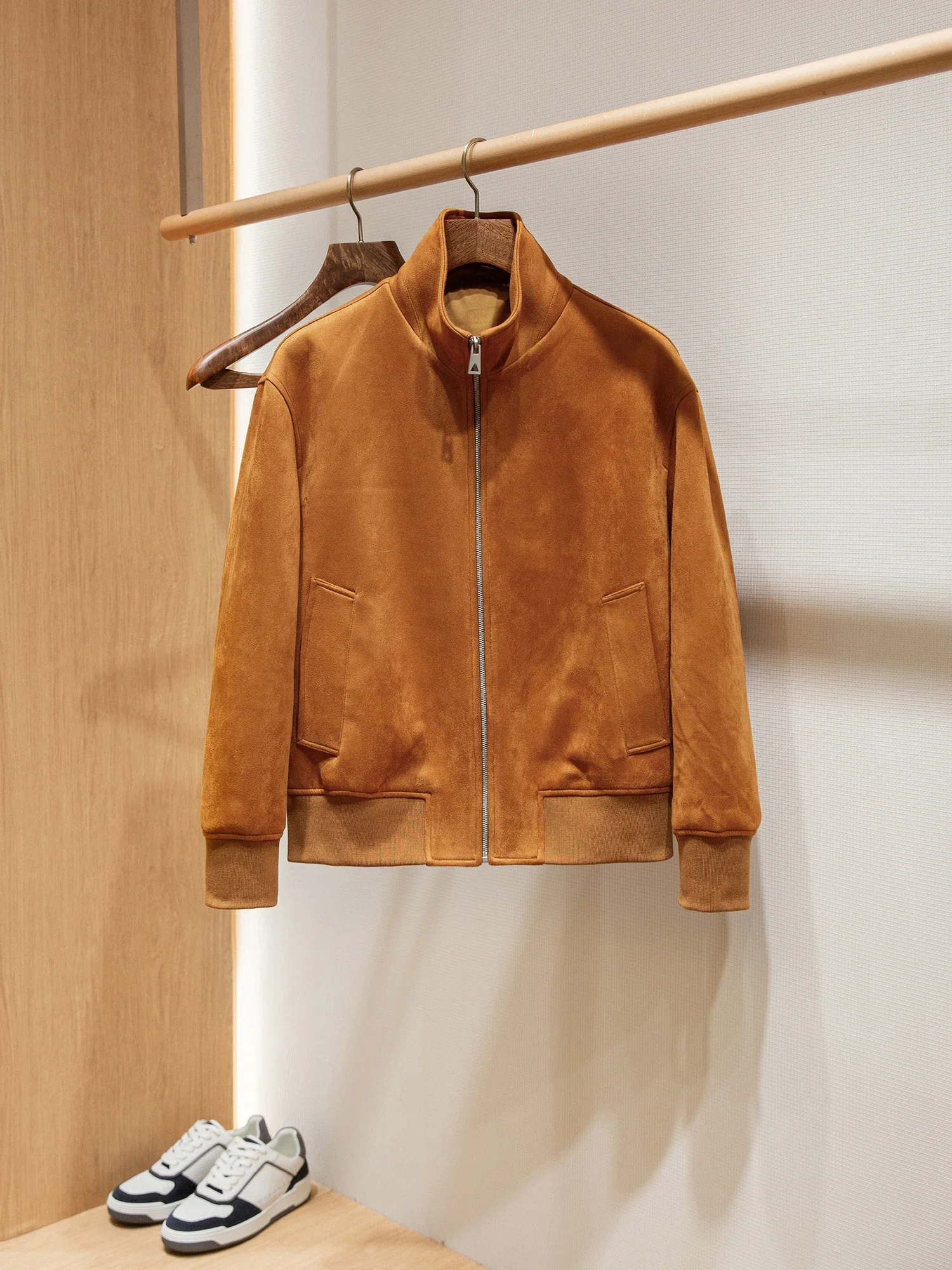 

Italian Old Money Style Suede Spring Men's Casual Lapel Jacket