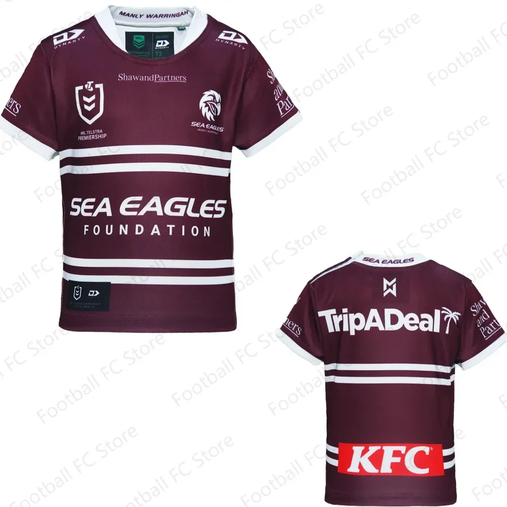 New Summer Arrival Australian NRL Manly-Warringah Sea Eagles 2024 Rugly Vest Jersey Training Jersey Kid Uniform for Adult&Kid