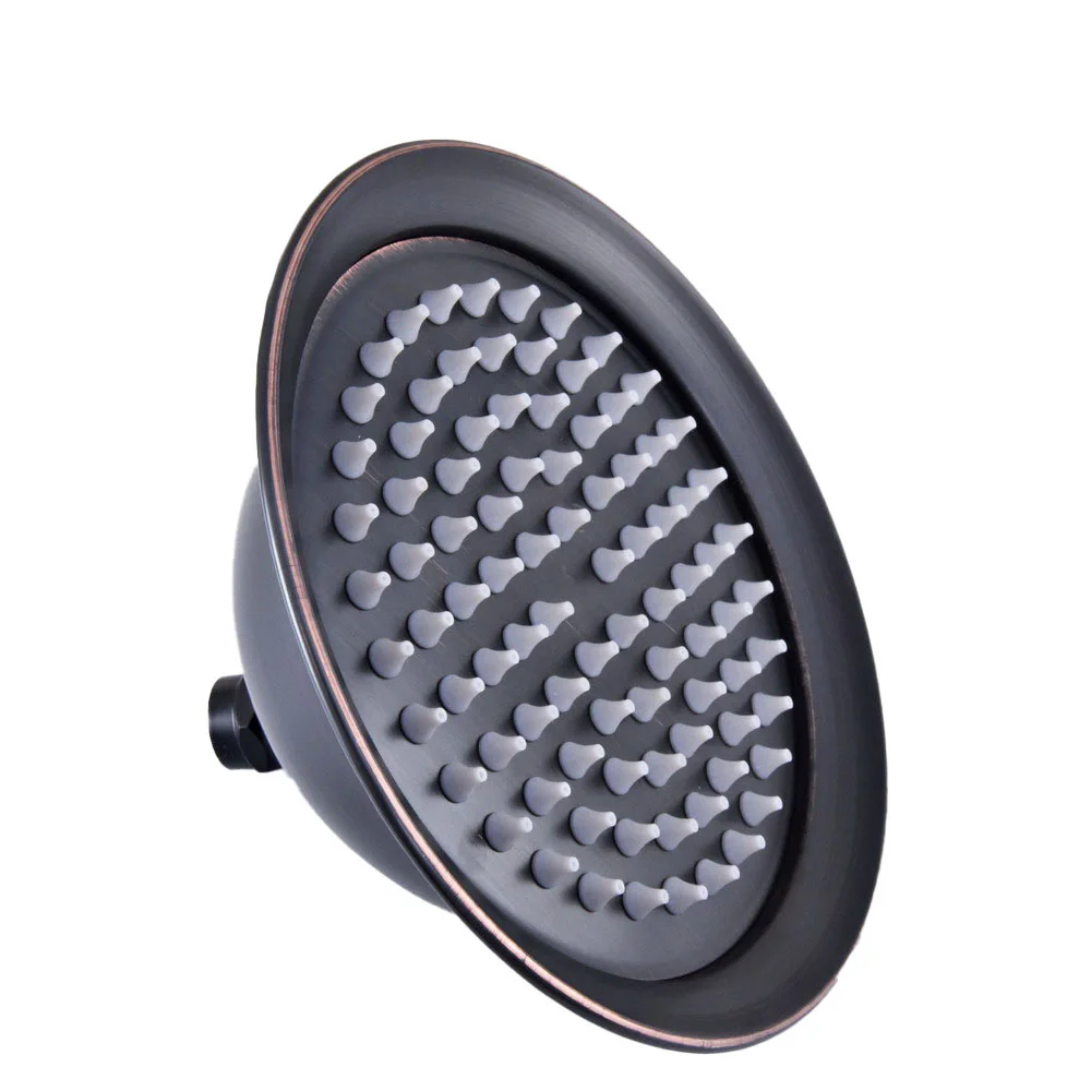 Bathroom Accessory Black Brass Water Saving Round Shape Top Rain Shower Head Bathroom Fitting ash248