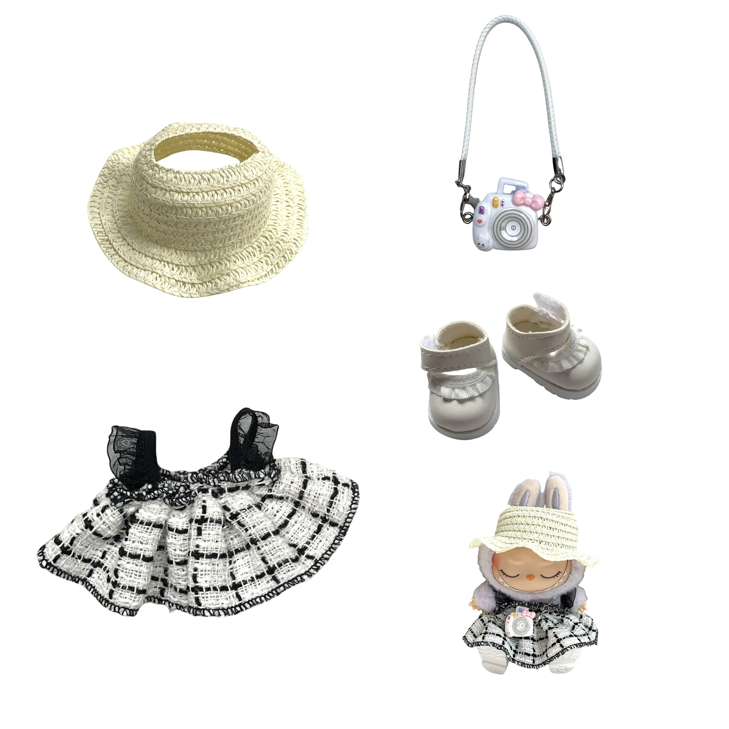 Doll Clothes Outfit Accessories Labubu Clothes Designer  Dress Set for 17CM Labubu V2 V1 DIY Mini Dolls Clothing Girl Gift