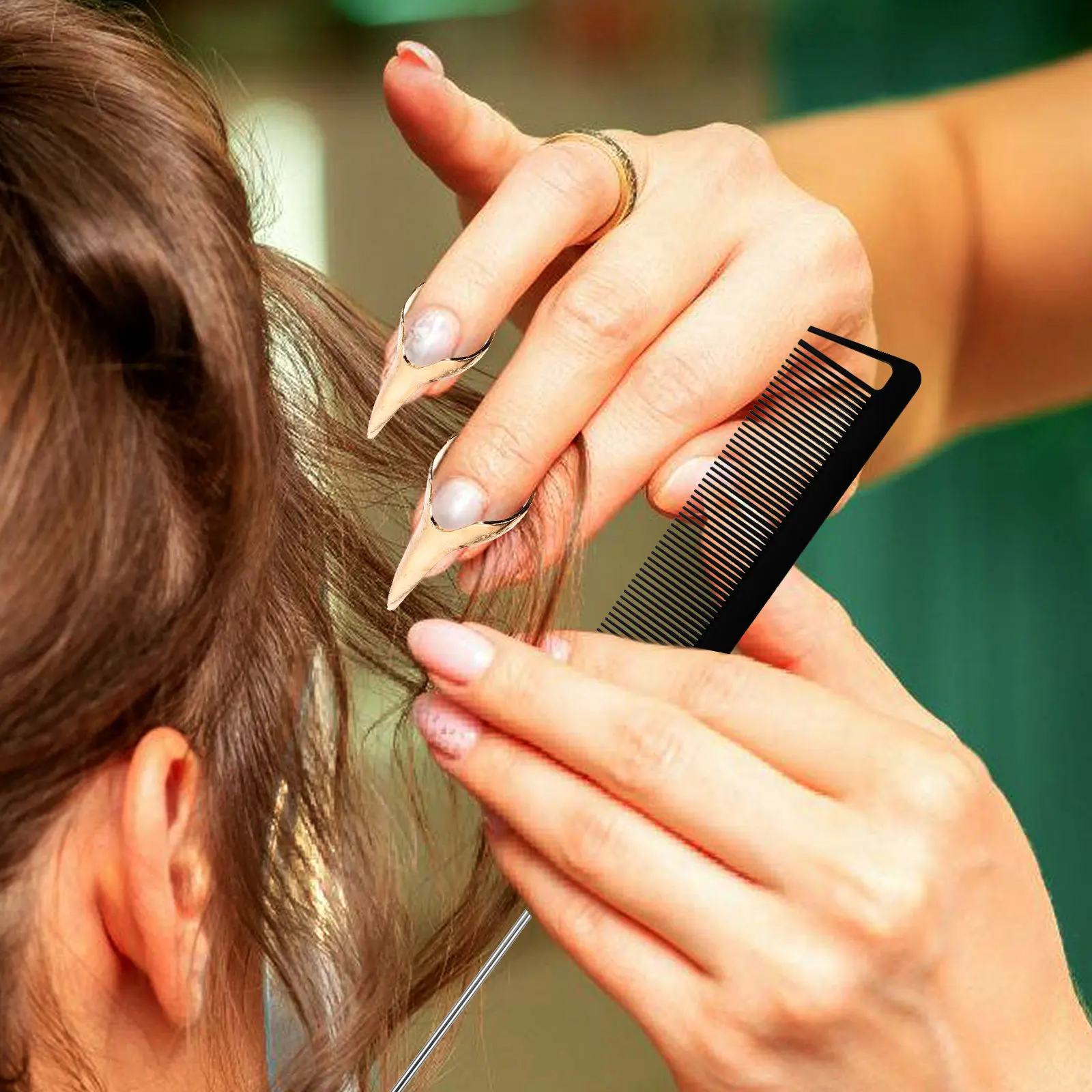 

Набор для укладки волос: расческа-гребень, кольца для разделения прядей, профессиональные парикмахерские расчески, портативные расчески для разделения волос