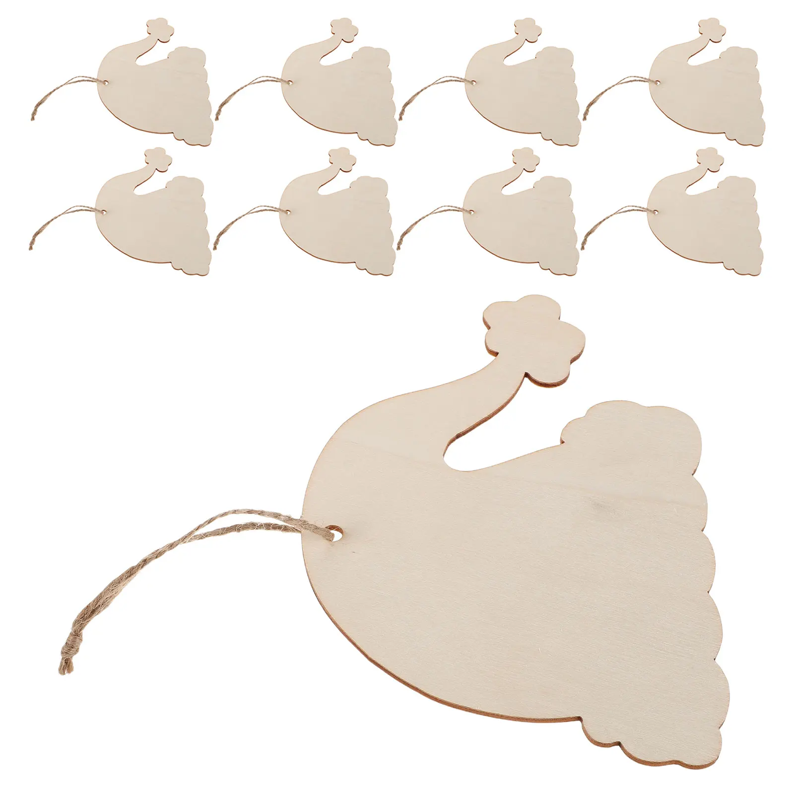 

20Pcs Christmas Craft Supplies Wooden Santa Hat Cutouts Blank Ornament Blanks for Personalized Holiday Decor Kids DIY Projects