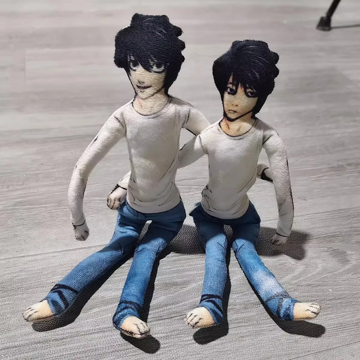 Anime Death Note L.Lawliet Doll Plush Stuffed Dolls Abstract Joint Flexible Room Decoration Halloween Plush Toys Unisex Gifts
