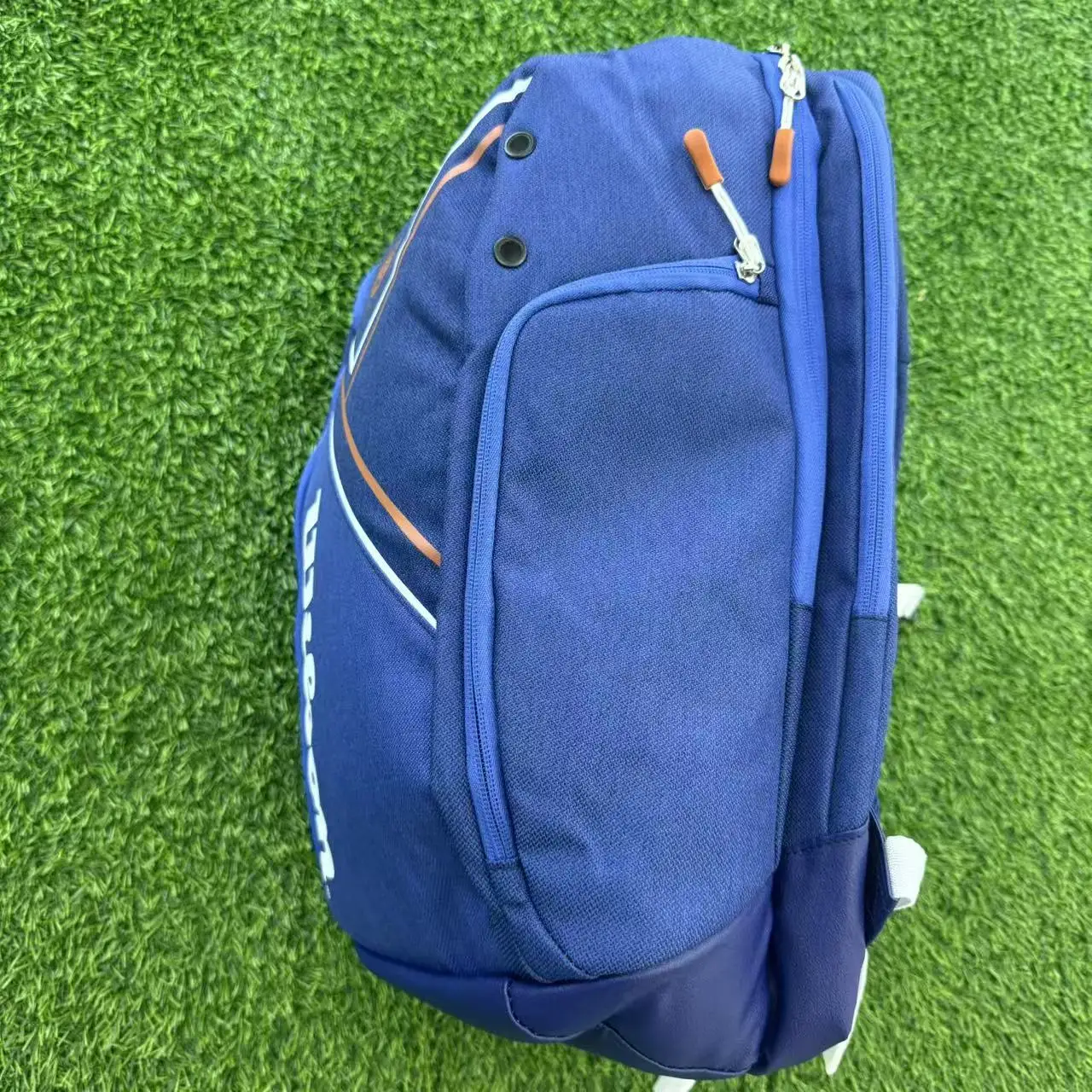 Wilson Super Tour Tennis Backpack RG France Open Sport Navy Blue Tennis Bag Hold 2 Racquet with Thermoguard Pocket  WR8018301001