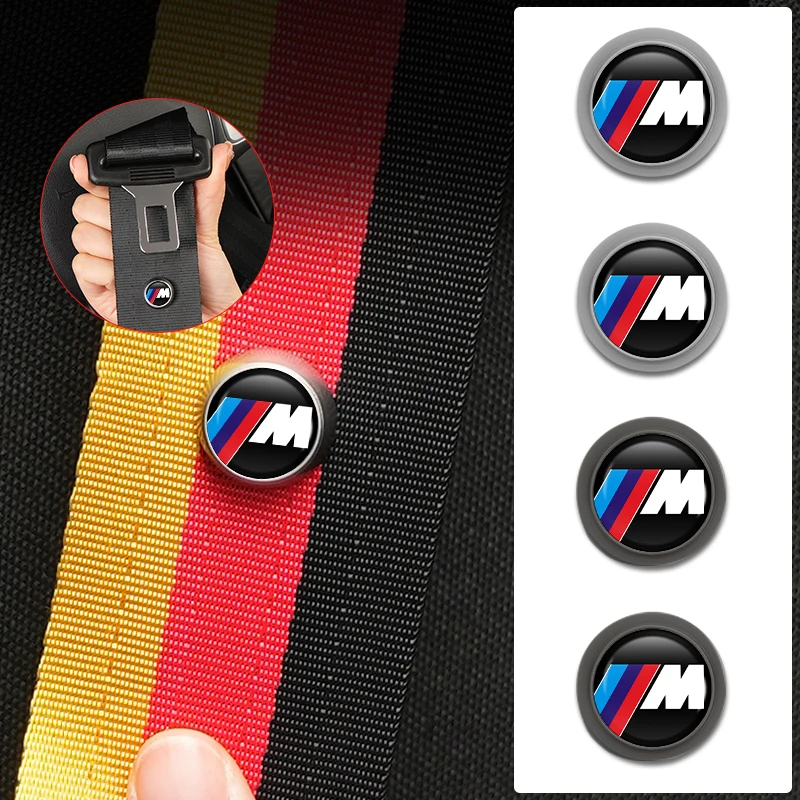 Car Logo Safety Belt Limit Buckle Seat Belt  Non-Slip Fixing Button For BMW E90 E60 E46 E39 F30 F10 E87 X3 X4 X5 X1 G30 G20 M3 M