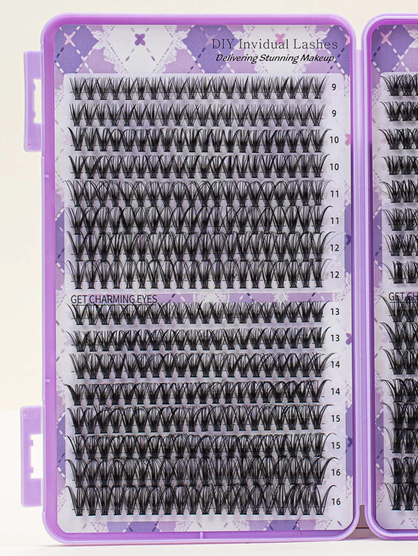 Kit de grappes de cils cils de chat grande capacité avec liaison de cils et dissolvant de joint pince à cils Kit d'extensions de cils bricolage à la maison