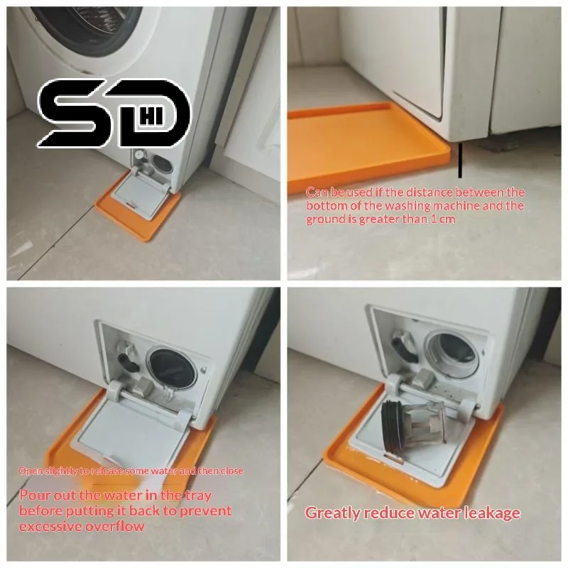 1Pcs Washing Machine Drain Catch Tray Washer Drain Pan Front‑loading Washing Machine Drain Tray Water Catch Box Leak Proof Pan
