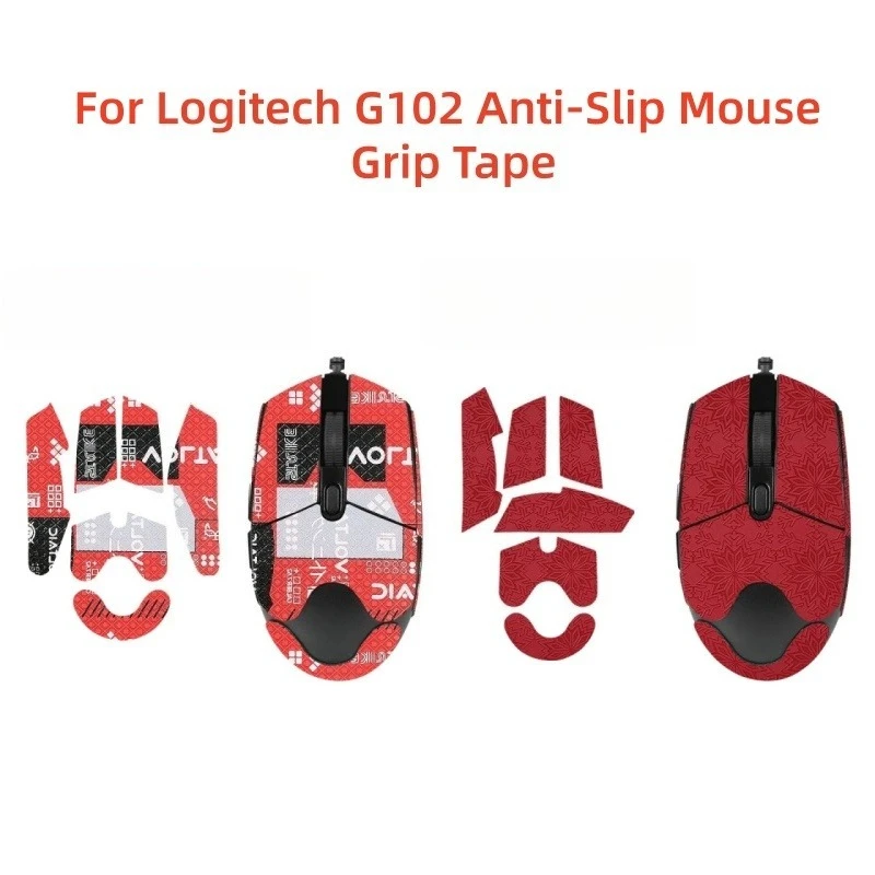 For Logitech G102 Anti-Slip Full Cover Mouse， Skin Sweat-Absorbent Waterproof Gaming Grip Tape