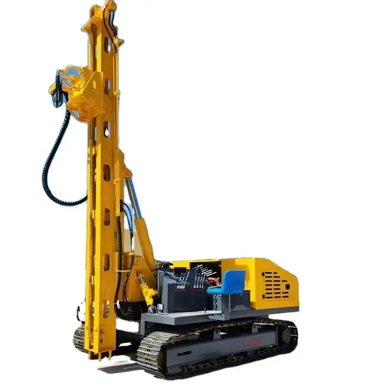 China Hot Sale Hydraulic Press Solar Panel Plant Pile Ramming Machine Vibrating Solar Pile Driver