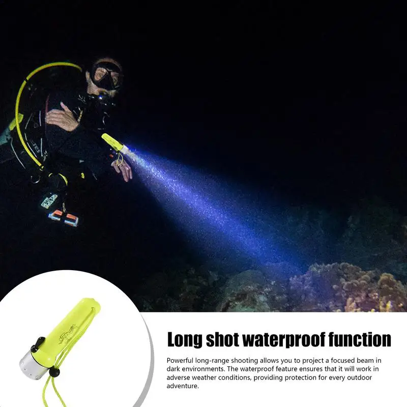 Diving Flashlight Battery Power Scuba Dive Light TPC-7 Waterproof Underwater Snorkeling Diving LED Torch For Underwater Sports