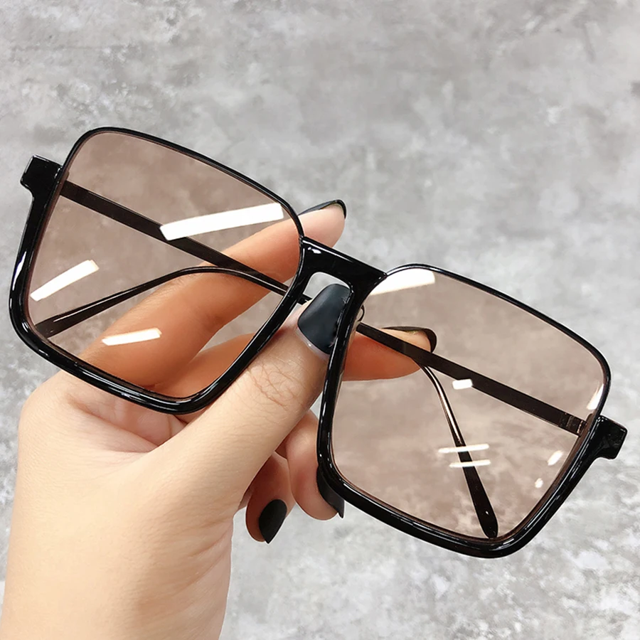 Sonnenbrille Damen 2026 – Große quadratische Fassung, luxuriöses Markendesign, Farbverlauf, Vintage-Sonnenbrille für Damen, Herren, Unisex – Detail 11