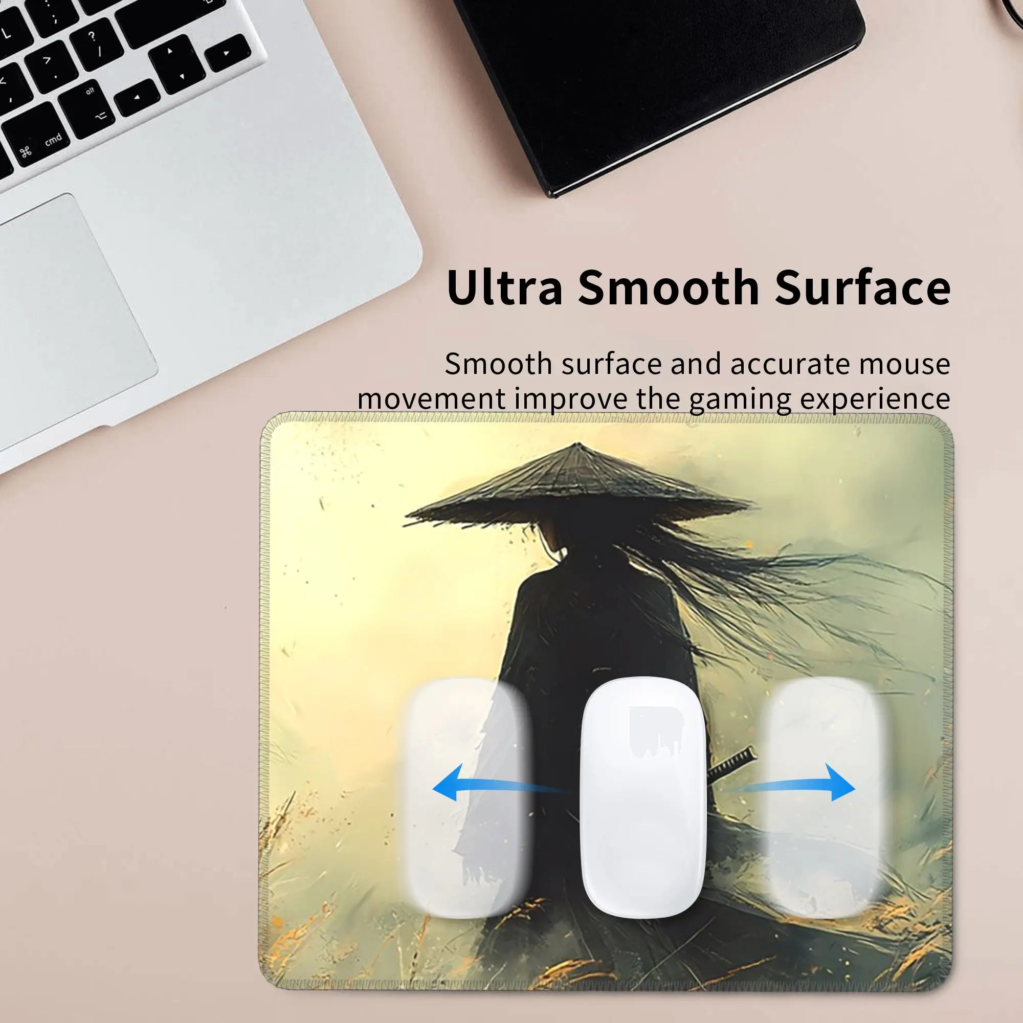 Lone Samurai In The Wheat Field Mouse Pad Computer Keyboard Mouse Mat Gamer PC Laptop Desk Mat Office Table Mats