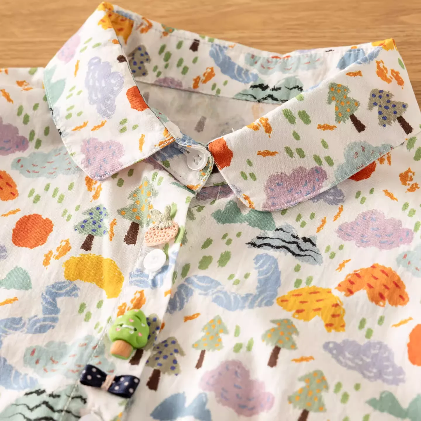 Pure Cotton Harajuku Fashion Cartoon Houses Oversized Shirt and Blouses for Women Autumn Original Hawaiian Shirt Holiday Tops