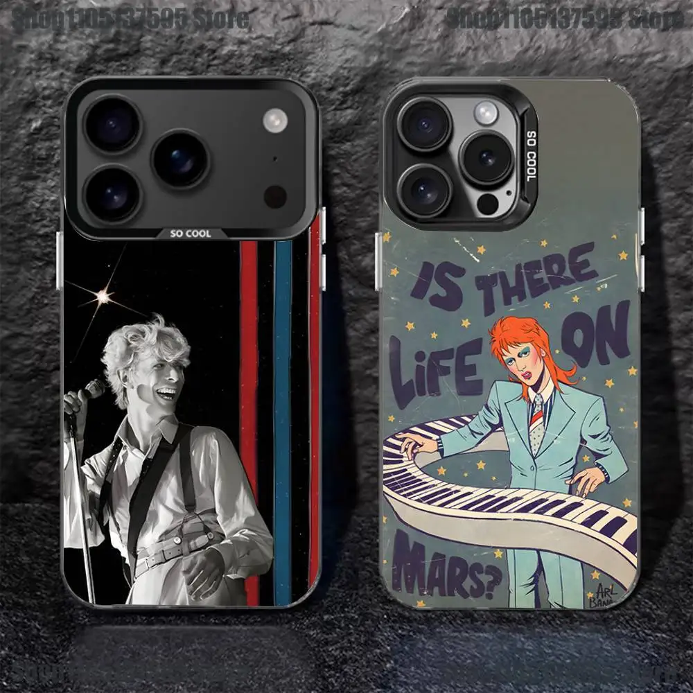 

D-David Cool B-bowie Phone Case For iPhone 17,16,15,14,13,12,11,Pro,XS,Max,Plus,Mini,SE4,E Black Matte Shockproof Cover