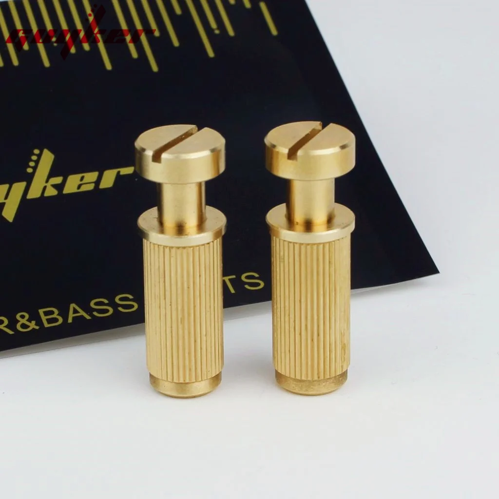 2 Piece Tune-O-Matic Bridge Brass Tailpiece Stud/Post And Anchor For Electric Guitar