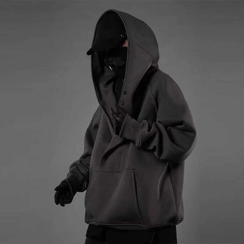 

Pop New Spring Autumn Men's Hoodies Japan Fashion Harajuku Sweatshirts Men Casual Men Clothing Splicing Streetwear Hoodies Men