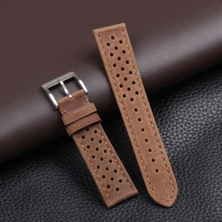 Genuine Leather Strap for Tag Heuer Cowhide Breathable Watch Band 18mm 20mm 22mm for Seiko Men Watch Band for Omega Accessories