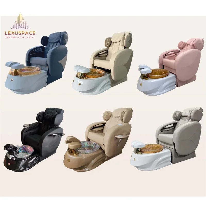Luxury Black Pedicure Chair with Full Body Massage Premium One Stop Solution for Nail and Spa Adjustable Seat and Backrest