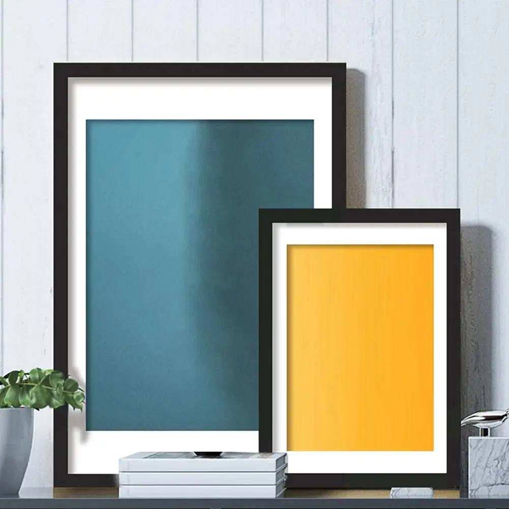 8/10-Inch Wooden Poster Frame High Clarity Glass Horizontal Vertical Art Gallery Wall Painting Photo Picture Display Frame Rack