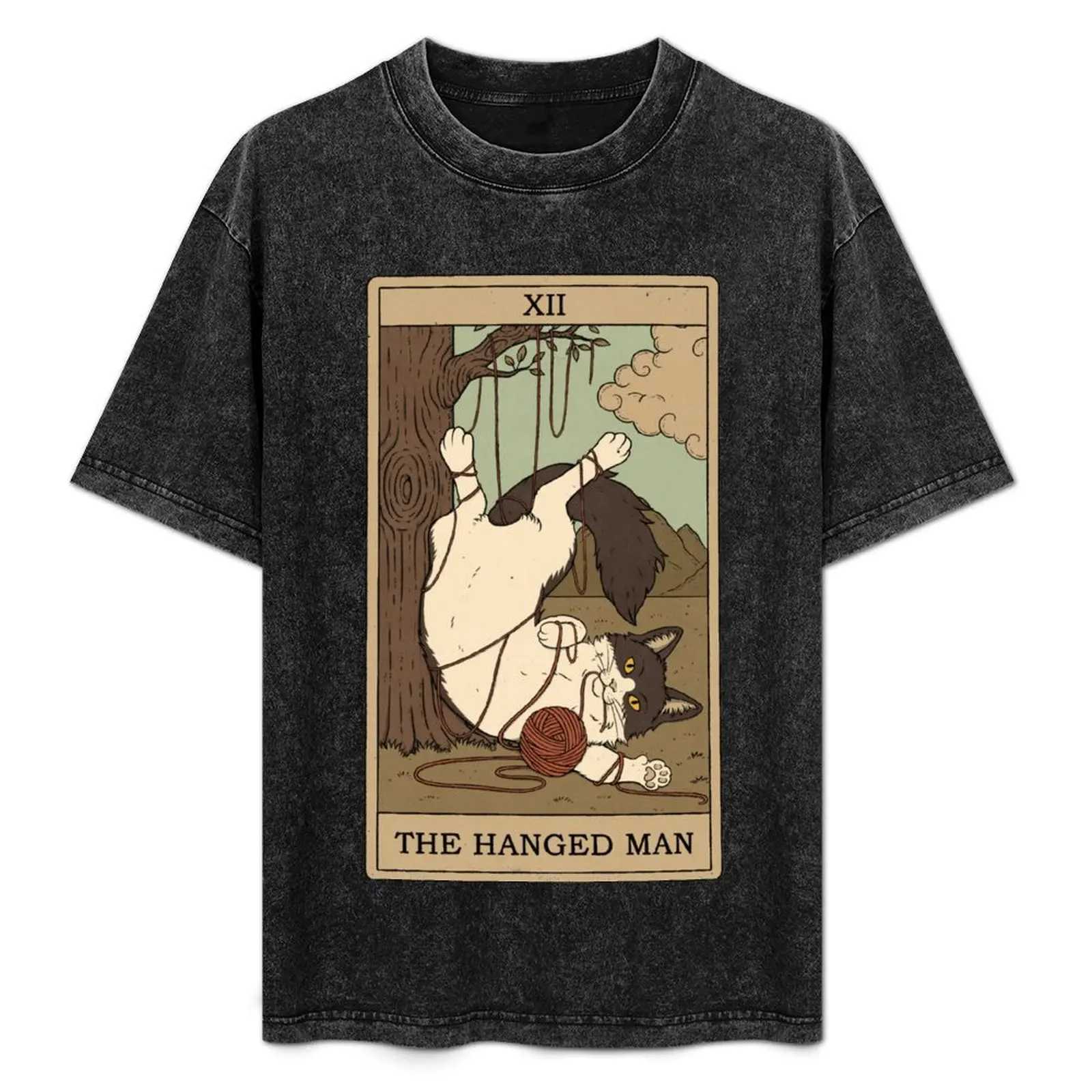 

The Hanged Man T-Shirt korean fashion boys animal print customizeds Aesthetic clothing Men's cotton t-shirt