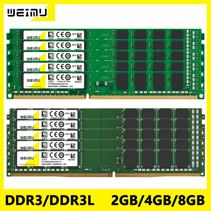 Wholesale 10Pcs DDR3 2GB 4GB 8GB Desktop Memoria Ram 1066 1333 1600Mhz PC3 1.5V 8500 10600 12800 240Pin Non-ECC DIMM Memory Ram