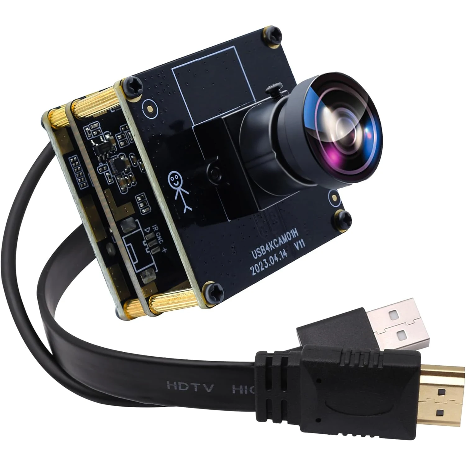 

ELP USB Camera Module 4K Ultra HD Camera Port for Monitor Port Dual Output Lightburn Camera H.264 Laser Engraver Camera Computer