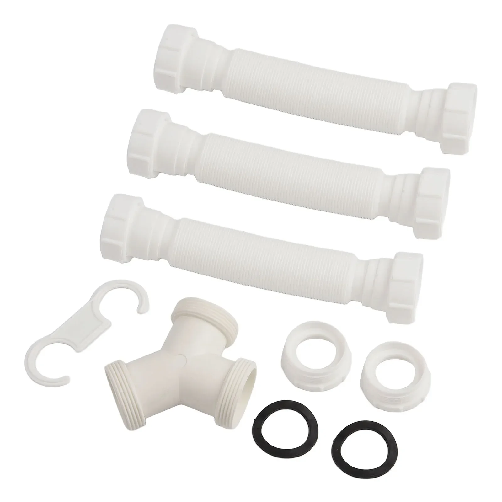 80cm After Stretching Adjustable Sink Drain Compatible With G1-1 2 Pipes G1-1 2 Compatible Space Efficient Design