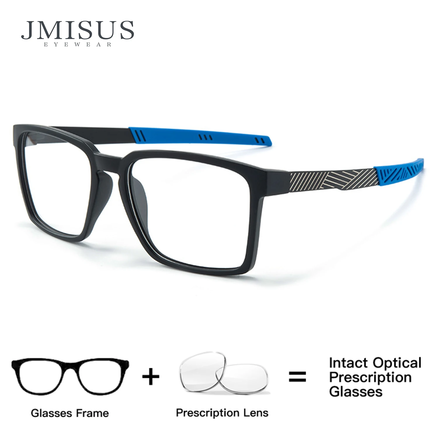 

JMISUS 2025 New Arrivals Unisex Prescription Sports Glasses TR Square Frame Multiple Colors Choice Available
