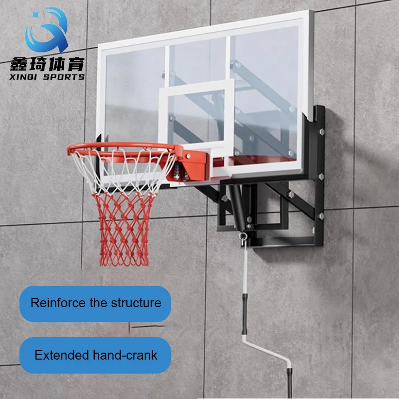 Hochwertiger, an der Wand montierter Basketballständer für den Innen- und Außenbereich für Kinderplatzgeräte