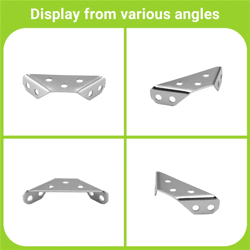 FAST-50PCS Stainless Steel Angle Corner Brackets Furniture Corner Connector Brace Joint For Fastener Bedframe Cabinet Drawer