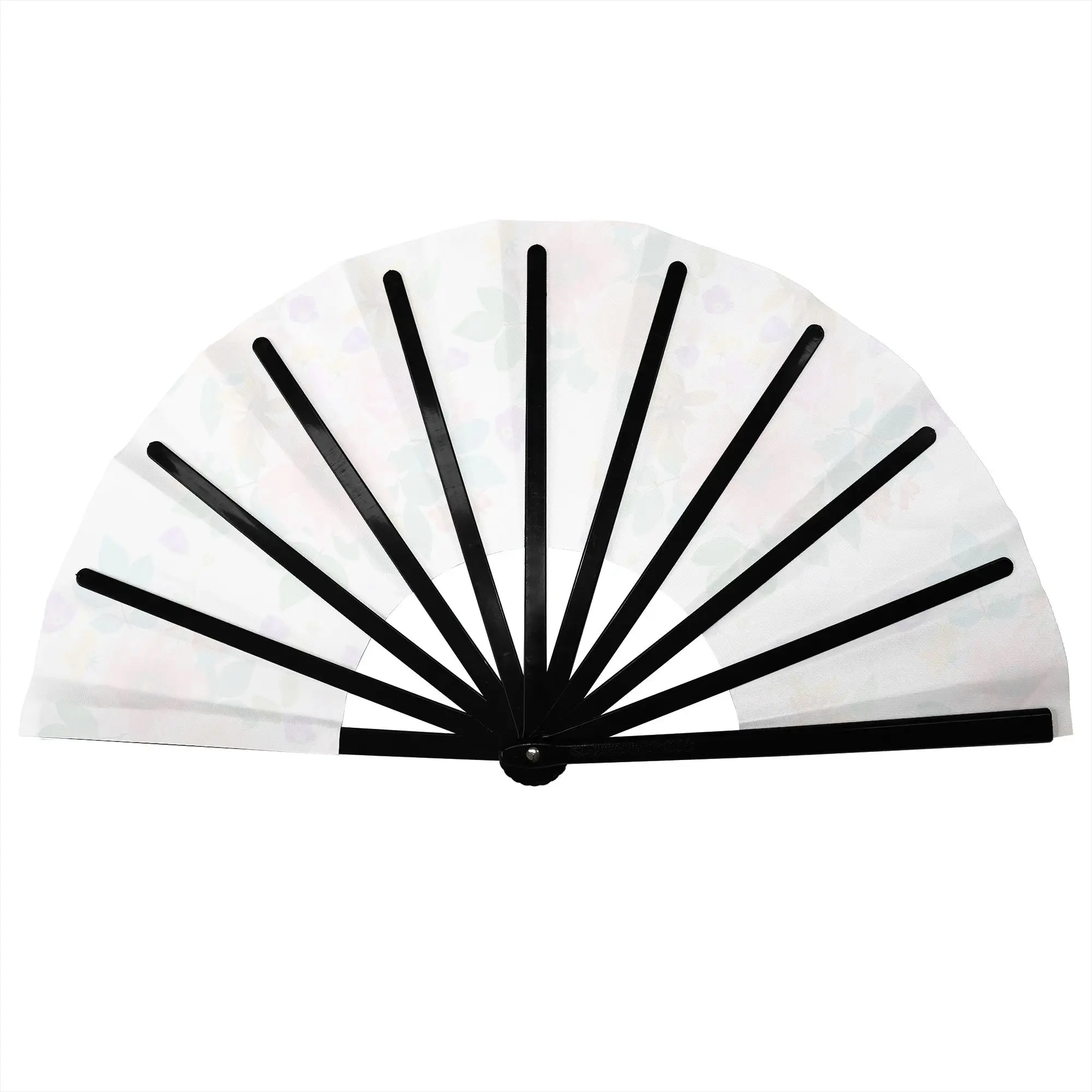 Beautiful Watercolor Flowers Folding Hand Fan Rose Cone Violet Blossoms Polyester Fabric Fan Summer Accessory Decorative Fans