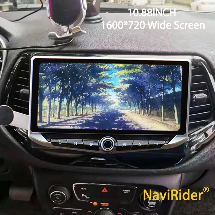 

10.88inch Android Qled Screen For Jeep Compass 2017-2019 Charging Mobile holder Carplay Multimedia Video Player Carplay Stereo