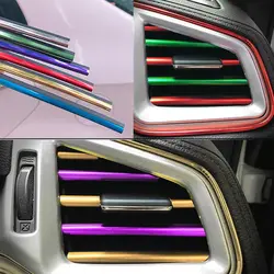10Pcs 20cm Universal Car Air Conditioner Outlet Decorative U Shape Moulding Trim Strips Decor AUTO Styling Accessories  Sales
