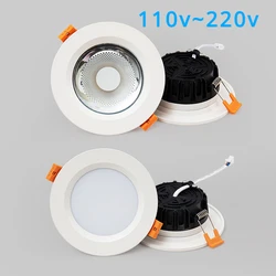 LED Spot Light Die-casting COB Tube Light 2.5 3 4 5 6 8 Inch  5W15W18W24W30W Warm Cold 110V 220V Embedded Ceiling Hole Light